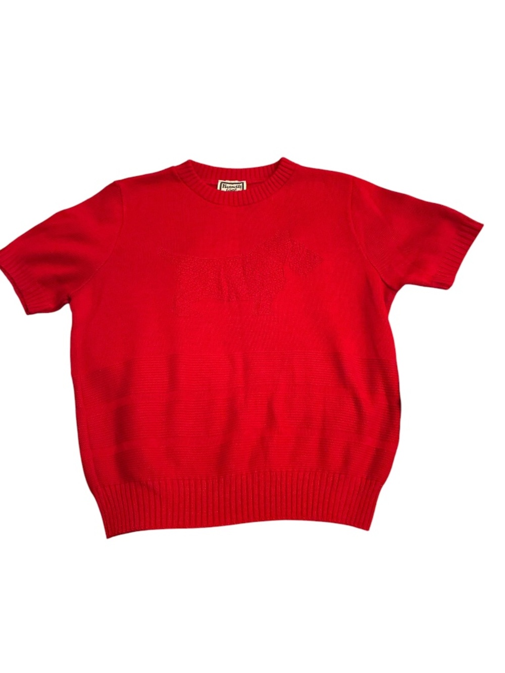 VTG 80s Kenneth Too! Sweater with Scotty Small Red